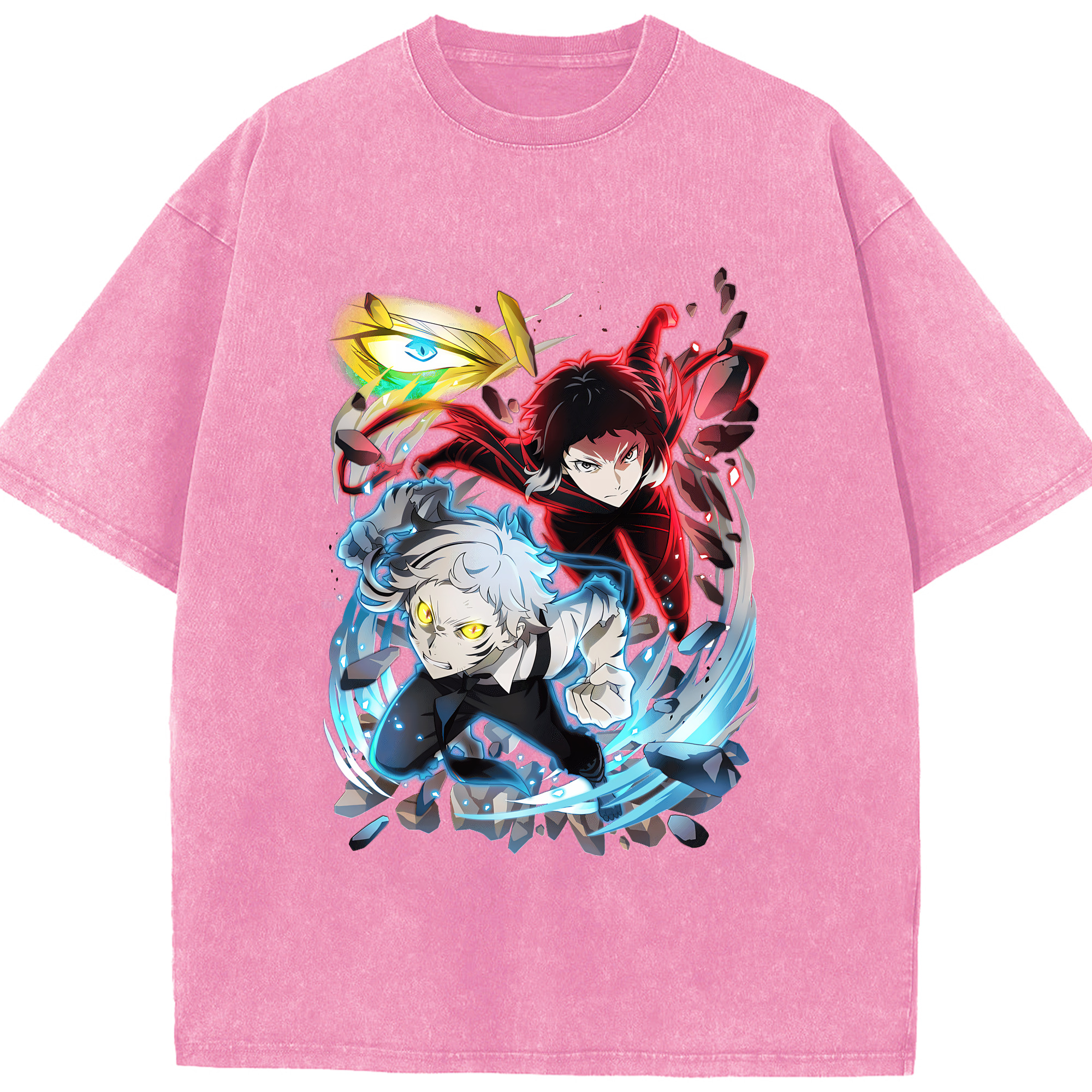 （画像用） 文豪ストレイドッグス Bungo Stray Dogs 綿100% ヴィンテージ風 半袖Tシャツ（フロントプリント）